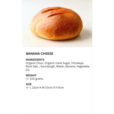 REALBREAD-BANANA CHEESE BUN 110G