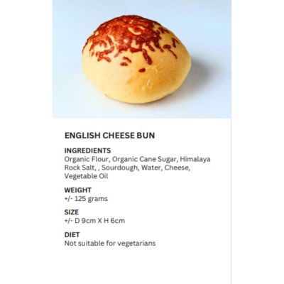 REALBREAD-ENGLISH CHEESE BUN 125G