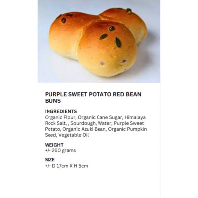 REALBREAD-P S POTATO RED BEAN BUNS (BIG) 260G