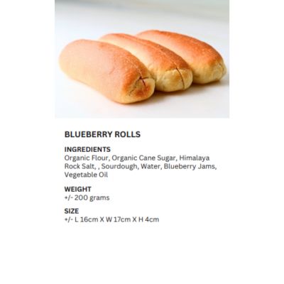 REALBREAD-BLUEBERRY ROLLS 200G