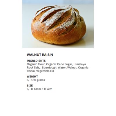 REALBREAD-WALNUT RAISIN 180G