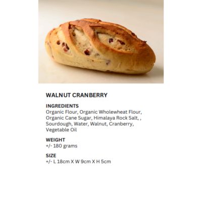 REALBREAD-WALNUT CRANBERRY 180G